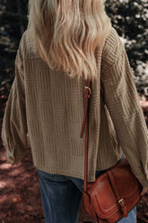 Women’s Textured Corduroy Button-Up Pocketed Shacket | Zarnesh